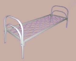 Кровать на пружине, спинки металлические, 1900х900